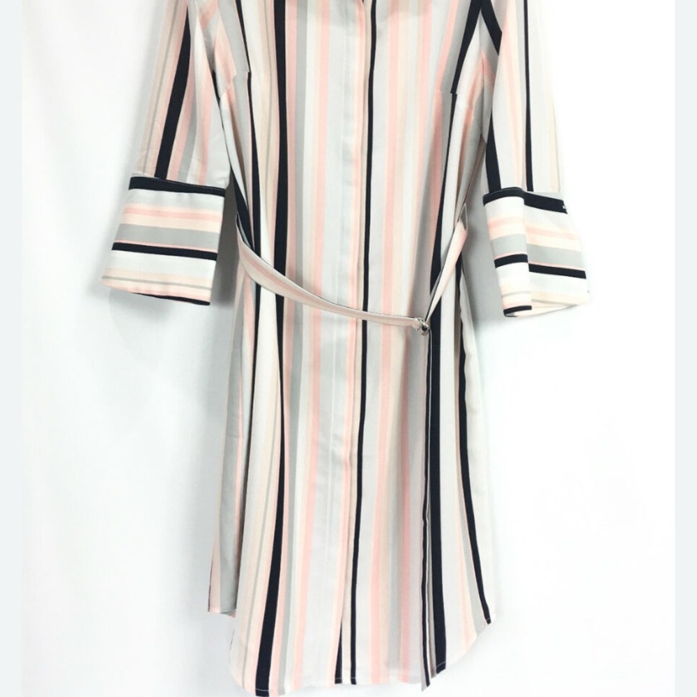 The Limited Pastel Stripped Spring Shirt Dress